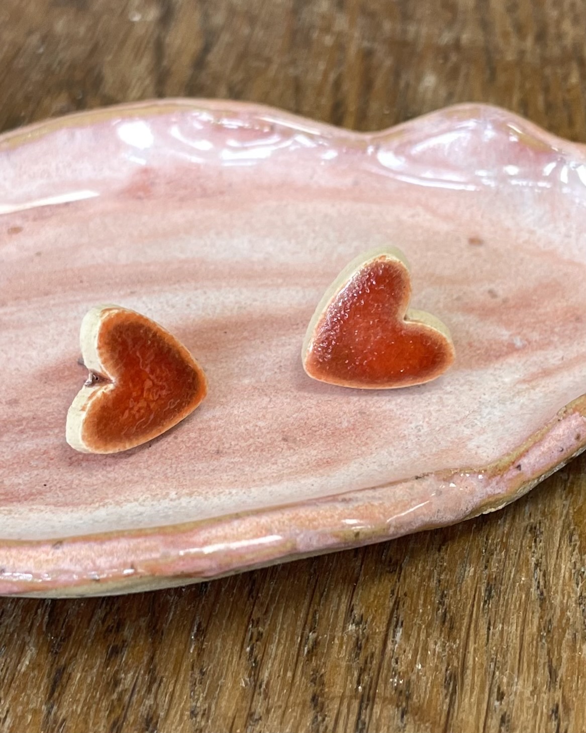 Duże kolczyki serduszka czerwone